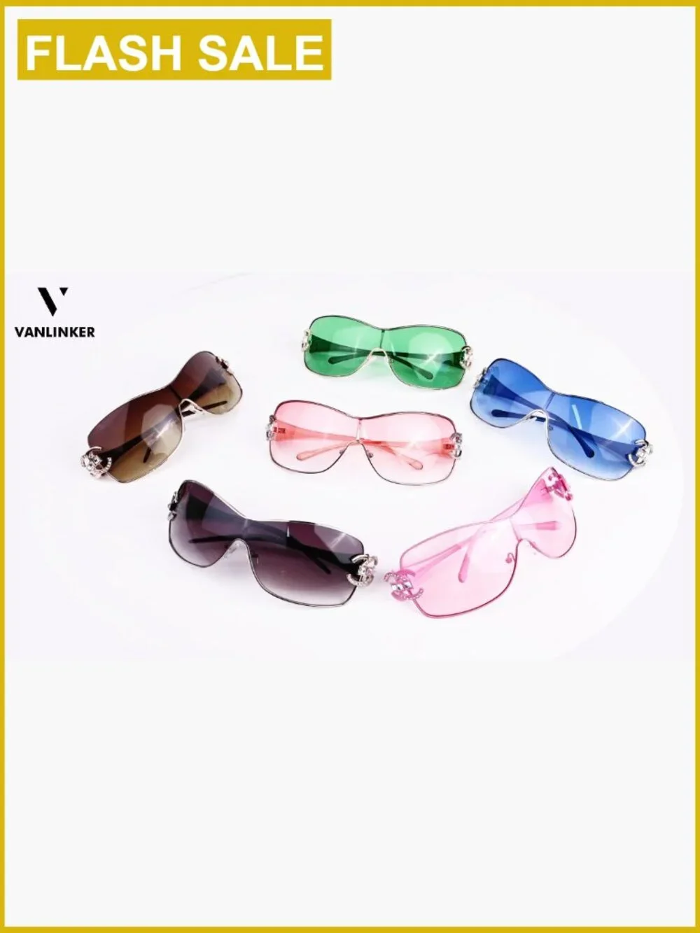Wrap Around Y2K Oversized Shield Sunglasses with UV400 Protection